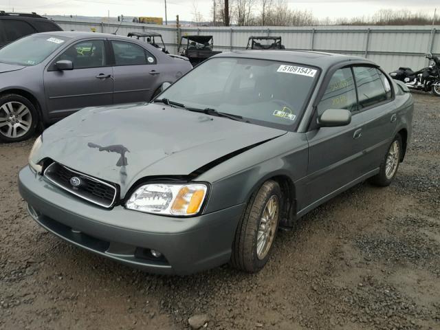 4S3BE635837211608 - 2003 SUBARU LEGACY L GREEN photo 2