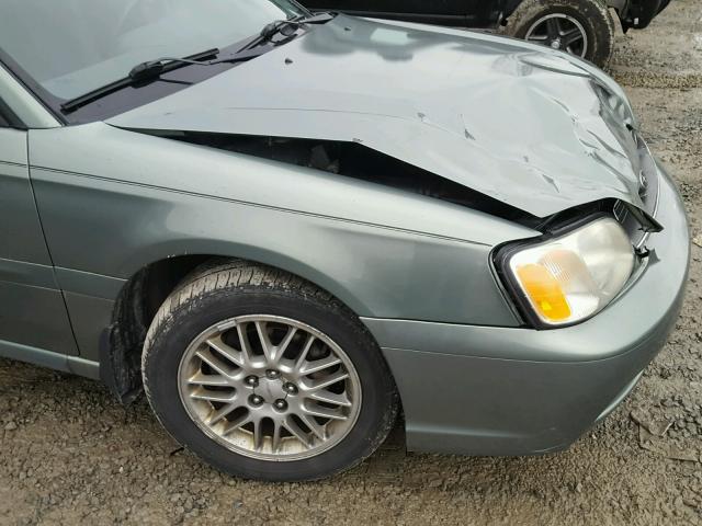 4S3BE635837211608 - 2003 SUBARU LEGACY L GREEN photo 9