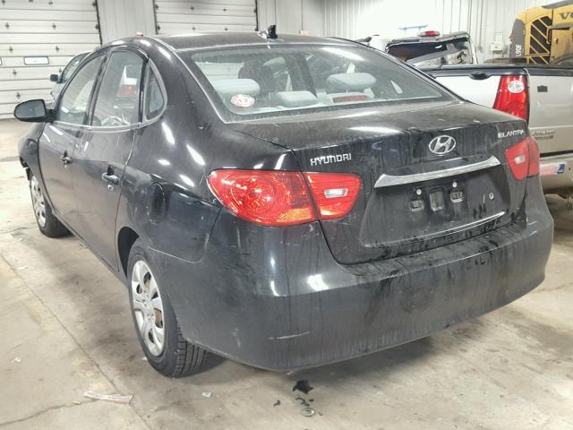 KMHDU4AD8AU883401 - 2010 HYUNDAI ELANTRA BL BLACK photo 3