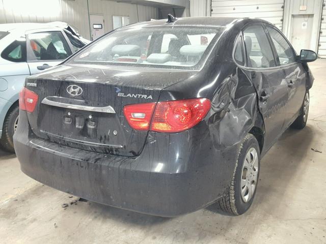 KMHDU4AD8AU883401 - 2010 HYUNDAI ELANTRA BL BLACK photo 4