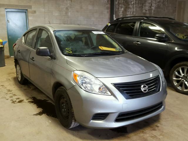 3N1CN7AP5EL855888 - 2014 NISSAN VERSA S GRAY photo 1