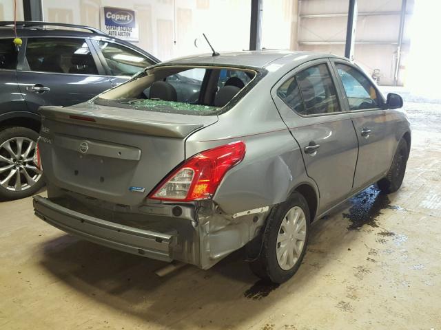 3N1CN7AP5EL855888 - 2014 NISSAN VERSA S GRAY photo 4