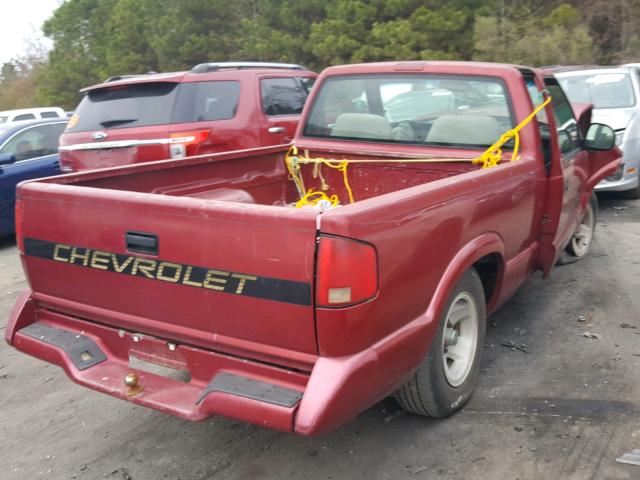 1GCCS1449SK195372 - 1995 CHEVROLET S TRUCK S1 RED photo 4