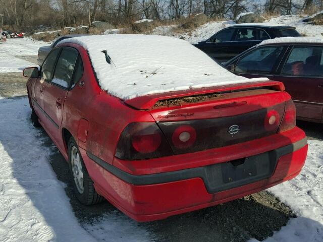 2G1WH55K119306425 - 2001 CHEVROLET IMPALA LS RED photo 3