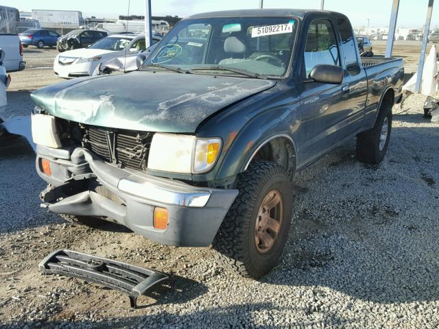 4TAWN72N9XZ532815 - 1999 TOYOTA TACOMA XTR GREEN photo 2