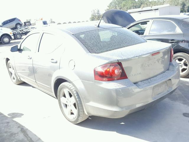 1C3CDZAB7DN712802 - 2013 DODGE AVENGER SE GRAY photo 3