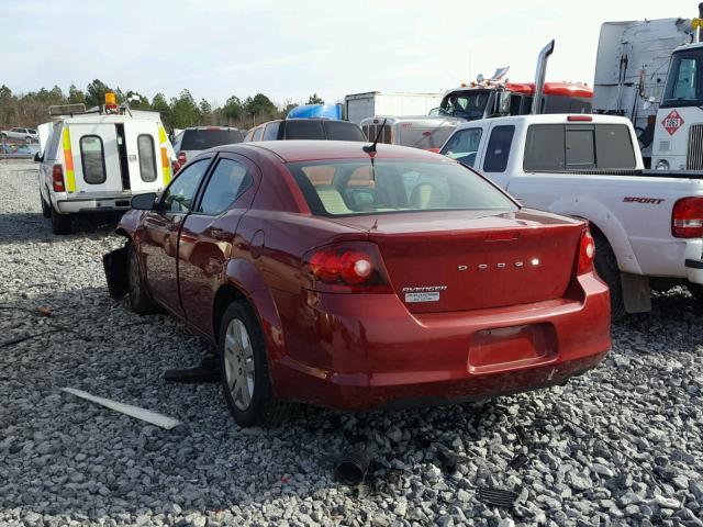 1C3CDZAB1EN182814 - 2014 DODGE AVENGER SE RED photo 3