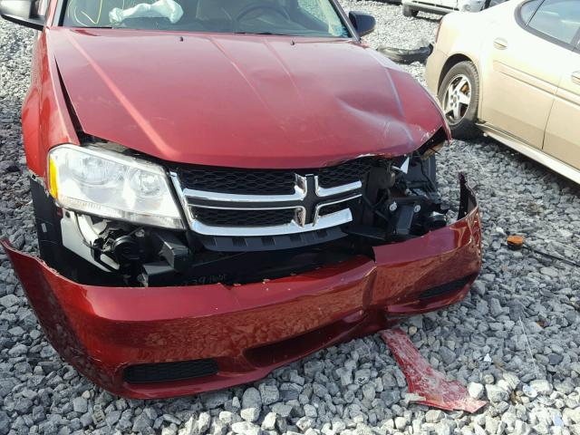 1C3CDZAB1EN182814 - 2014 DODGE AVENGER SE RED photo 9