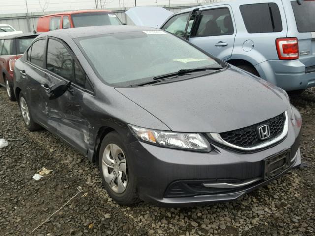 19XFB2F5XDE271826 - 2013 HONDA CIVIC LX GRAY photo 1