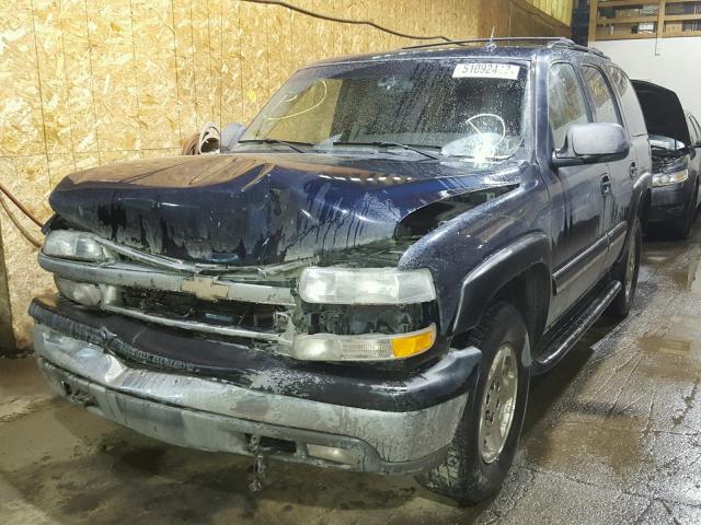 1GNEK13T45J263418 - 2005 CHEVROLET TAHOE K150 BLUE photo 2