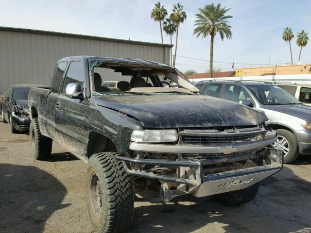 1GCEK19T92E275777 - 2002 CHEVROLET SILVERADO BLACK photo 1