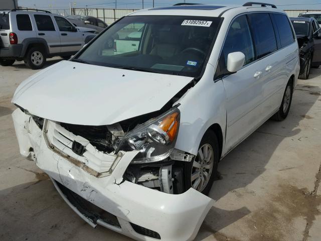 5FNRL3H62AB012324 - 2010 HONDA ODYSSEY EX WHITE photo 2