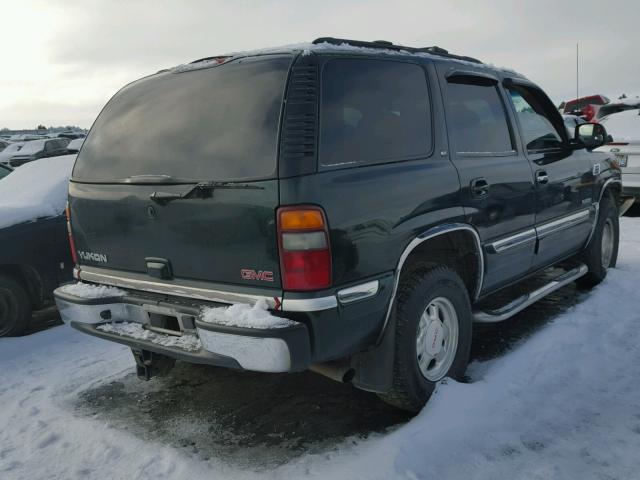 1GKEK13Z42R147280 - 2002 GMC YUKON GREEN photo 4