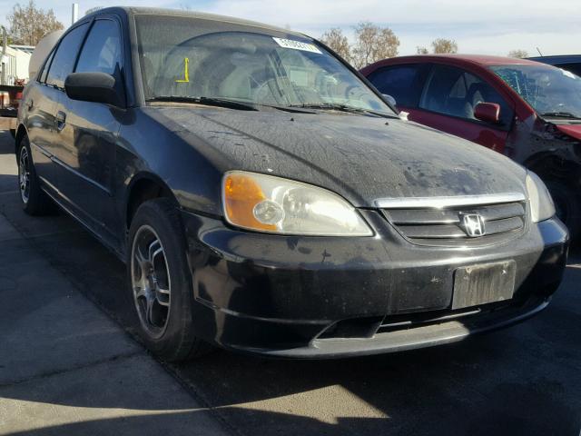 1HGES155X1L005623 - 2001 HONDA CIVIC LX BLACK photo 1