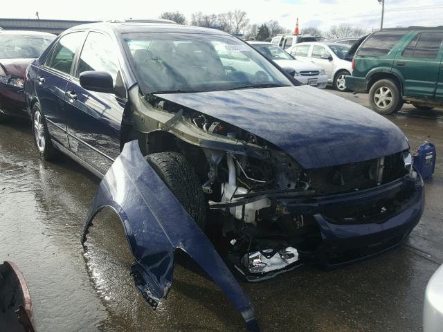 1HGCM568X7A095717 - 2007 HONDA ACCORD EX BLUE photo 1