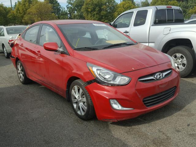 KMHCU4AE1DU442945 - 2013 HYUNDAI ACCENT GLS RED photo 1