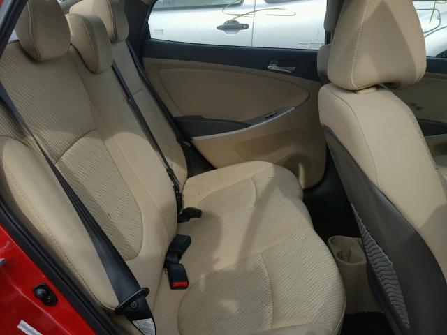 KMHCU4AE1DU442945 - 2013 HYUNDAI ACCENT GLS RED photo 6