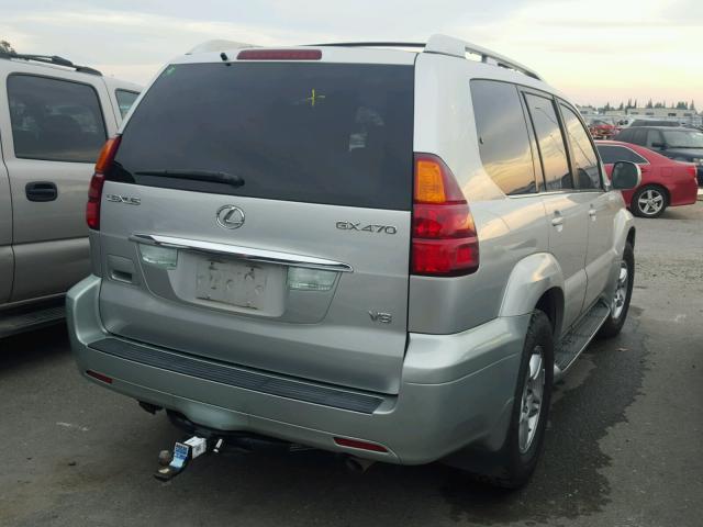 JTJBT20X350082853 - 2005 LEXUS GX 470 GRAY photo 4