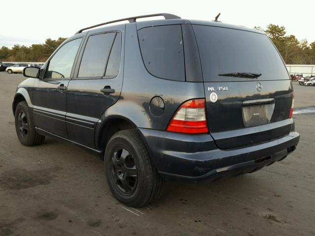 4JGAB57E03A445541 - 2003 MERCEDES-BENZ ML 350 BLUE photo 3