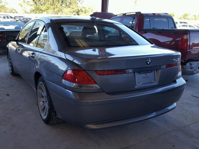 WBAGL63505DP75881 - 2005 BMW 745 I GRAY photo 3