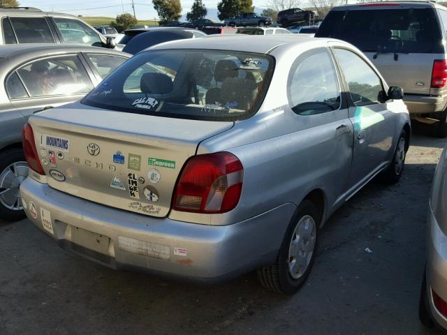 JTDAT123820243843 - 2002 TOYOTA ECHO SILVER photo 4