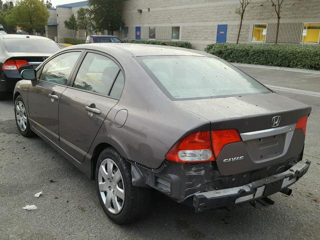 19XFA1F55AE076001 - 2010 HONDA CIVIC LX GRAY photo 3