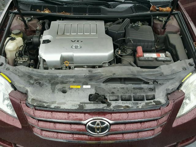 4T1BK36B36U142689 - 2006 TOYOTA AVALON XL BURGUNDY photo 7