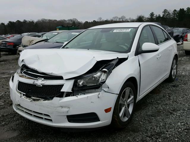 1G1PE5SB9D7134636 - 2013 CHEVROLET CRUZE LT WHITE photo 2