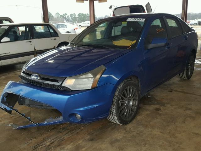1FAHP3GN2AW243346 - 2010 FORD FOCUS SES BLUE photo 2