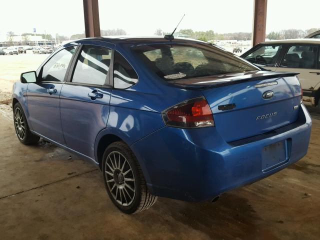 1FAHP3GN2AW243346 - 2010 FORD FOCUS SES BLUE photo 3