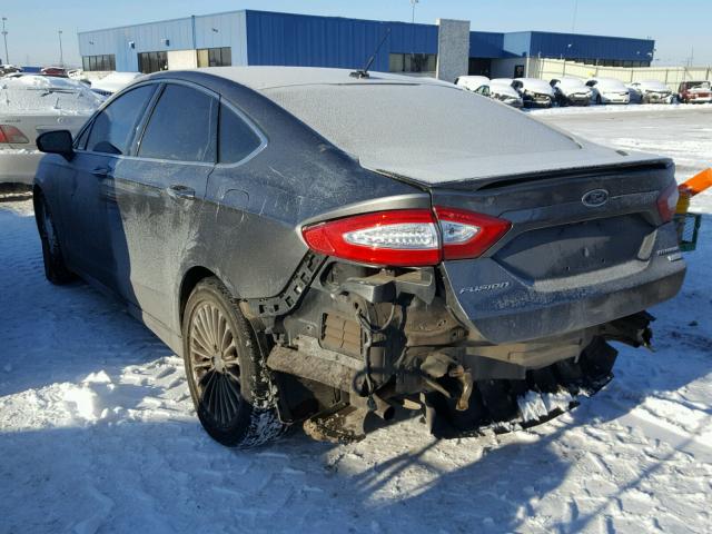 3FA6P0K92DR295857 - 2013 FORD FUSION TIT GRAY photo 3