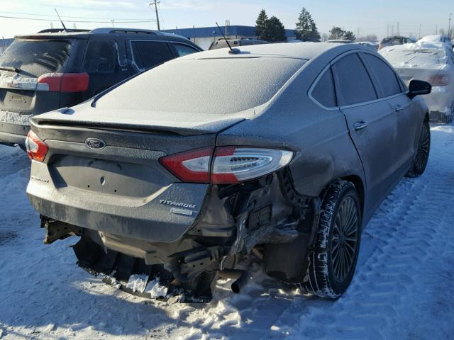 3FA6P0K92DR295857 - 2013 FORD FUSION TIT GRAY photo 4