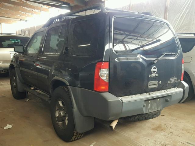 5N1ED28Y92C551461 - 2002 NISSAN XTERRA XE BLACK photo 3