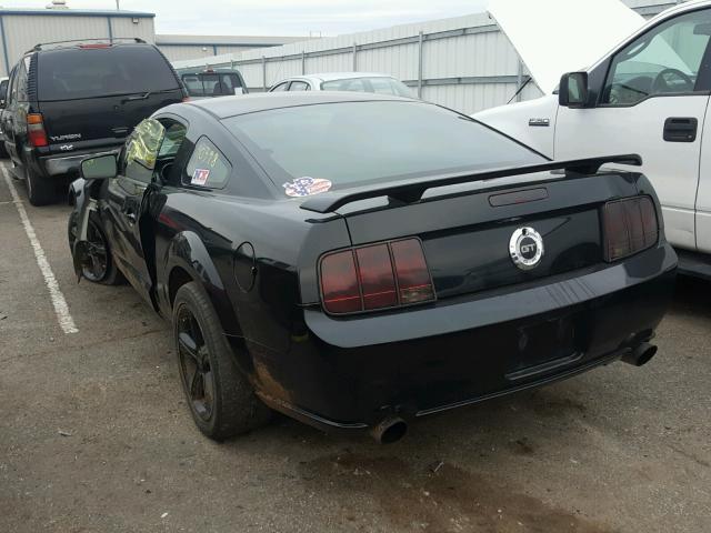 1ZVFT82H665187546 - 2006 FORD MUSTANG GT BLACK photo 3