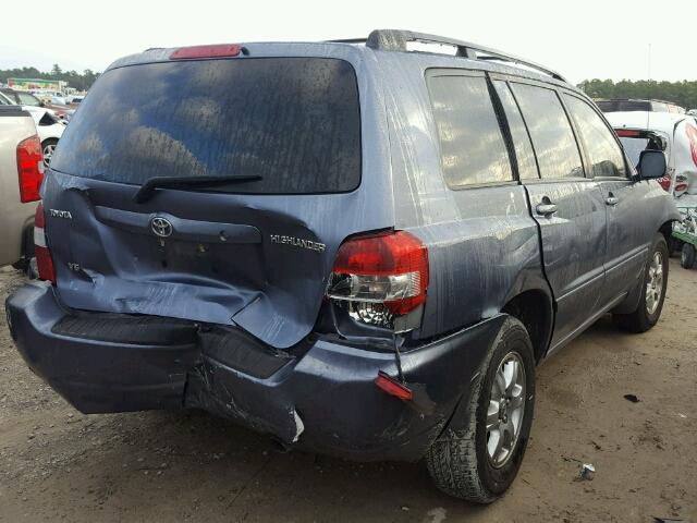 JTEDP21A570133312 - 2007 TOYOTA HIGHLANDER BLUE photo 4