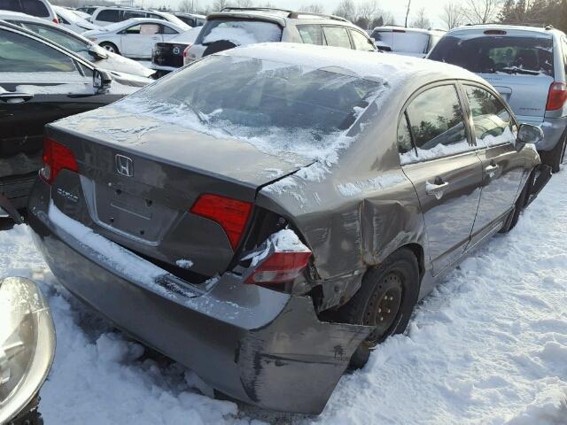 2HGFA15516H014805 - 2006 HONDA CIVIC LX GRAY photo 4