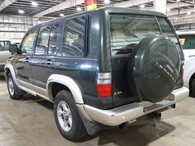 JACDJ58X227J08853 - 2002 ISUZU TROOPER S GREEN photo 3