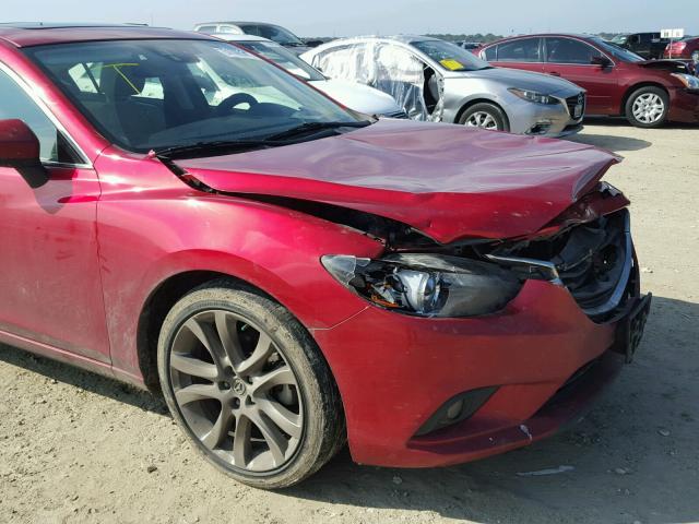 JM1GJ1W5XE1100399 - 2014 MAZDA 6 GRAND TO MAROON photo 9