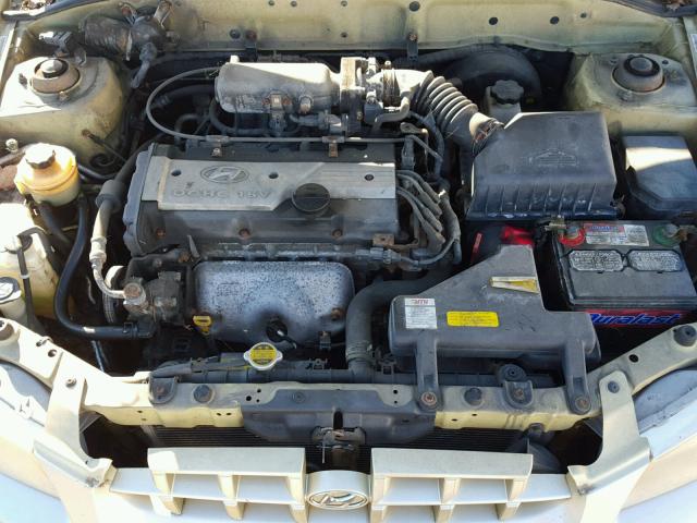 KMHCG45C92U398478 - 2002 HYUNDAI ACCENT GL GOLD photo 7