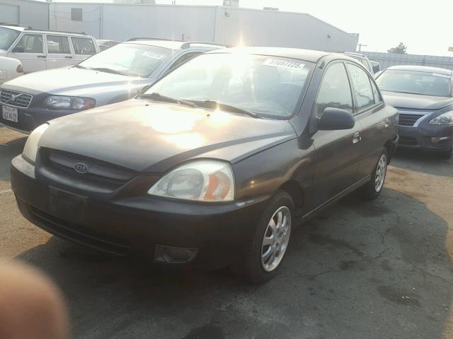 KNADC125436237998 - 2003 KIA RIO BLACK photo 2