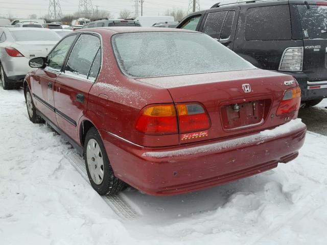 1HGEJ6675XL038344 - 1999 HONDA CIVIC LX RED photo 3