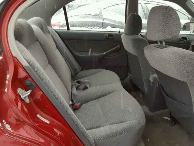 1HGEJ6675XL038344 - 1999 HONDA CIVIC LX RED photo 6