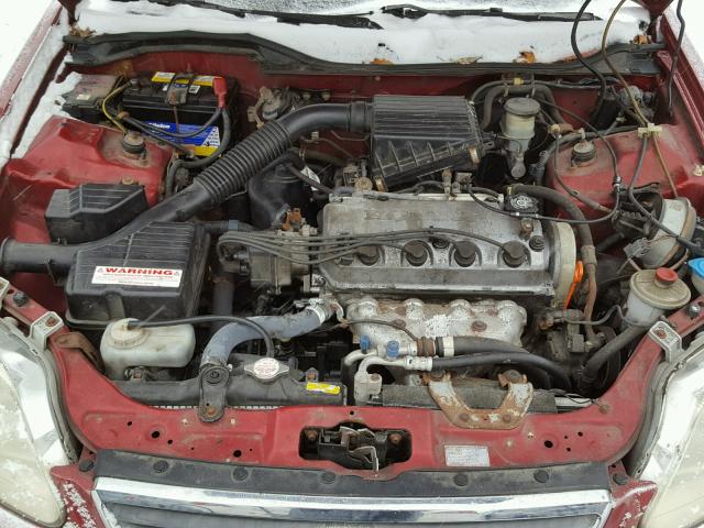 1HGEJ6675XL038344 - 1999 HONDA CIVIC LX RED photo 7