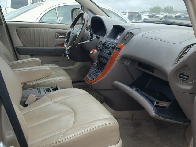 JTJHF10U430314939 - 2003 LEXUS RX 300 TAN photo 5