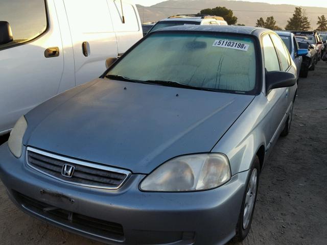 2HGEJ6617YH506987 - 2000 HONDA CIVIC BASE TEAL photo 2