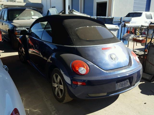 3VWRF31Y76M309396 - 2006 VOLKSWAGEN NEW BEETLE 蓝色 照片 3