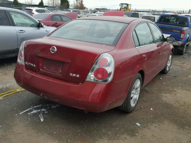 1N4AL11D45C178041 - 2005 NISSAN ALTIMA S BURGUNDY photo 4