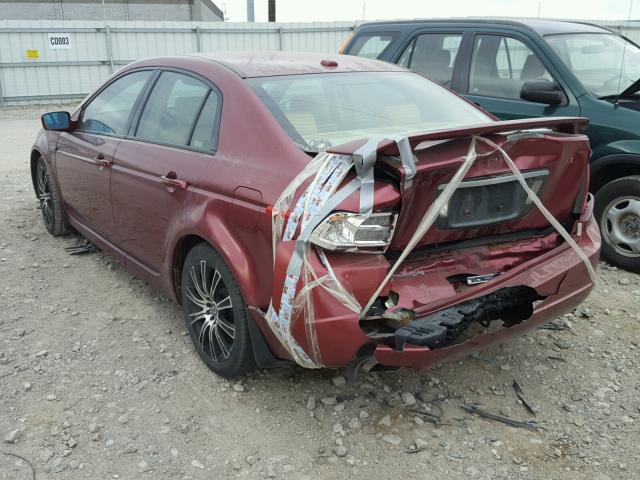 19UUA66294A000428 - 2004 ACURA TL MAROON photo 3