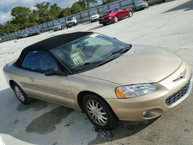 1C3EL55U61N733359 - 2001 CHRYSLER SEBRING LX BEIGE photo 1