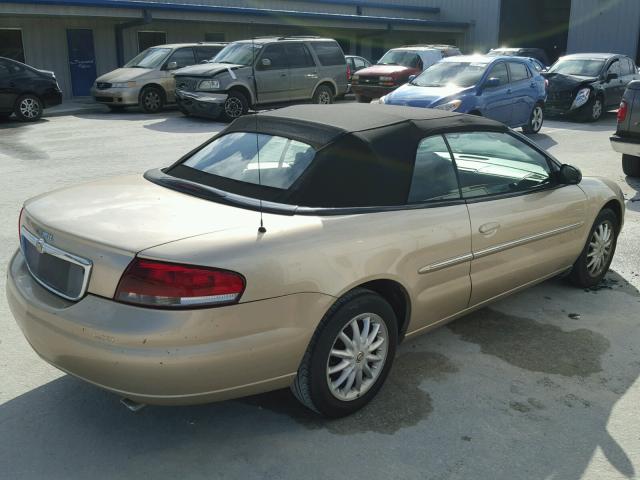 1C3EL55U61N733359 - 2001 CHRYSLER SEBRING LX BEIGE photo 4